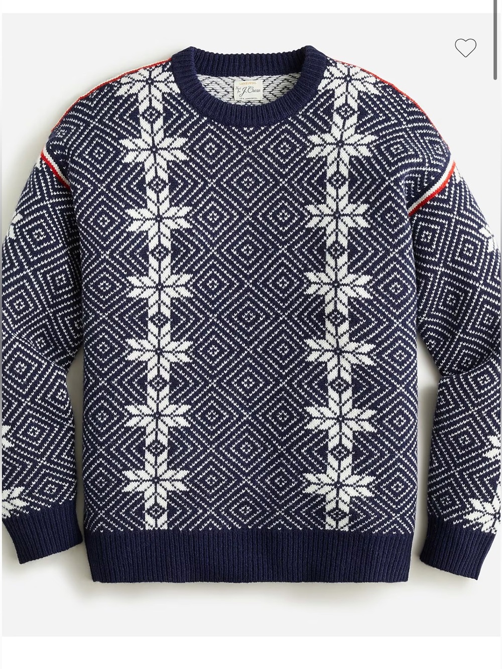 J. Crew Lambswool jacquard ski sweater